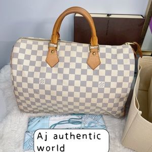 Louis Vuitton Speedy 35 Azur Handbag